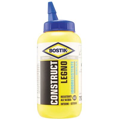 Bostik COLLA PER LEGNO IDRORESISTENTE IDEALE PER INTERNO/ ESTERNO 750 g Bostik COLLA PER LEGNO IDRORESISTENTE IDEALE PER INTERNO/ ESTERNO 750 g