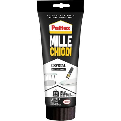 Pattex ADESIVO SIGILLANTE MILLECHIODI CRYSTAL 90 g INCOLLA E SIGILLA TUTTI I MATERIALI Pattex ADESIVO SIGILLANTE MILLECHIODI CRYSTAL 90 g INCOLLA E SIGILLA TUTTI I MATERIALI