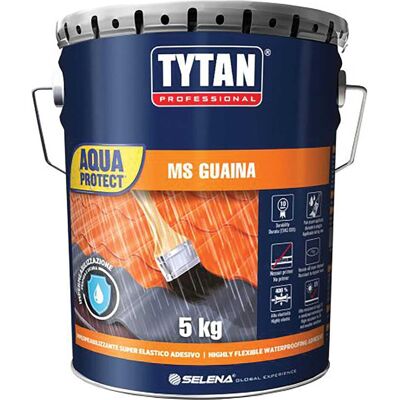 Tytan GUAINA LIQUIDA MS AQUA BLOCK 5 kg TERRACOTTA SPESSORE 3 mm 3 kg CON 1 m² VERNICIABILE Tytan GUAINA LIQUIDA MS AQUA BLOCK 5 kg TERRACOTTA SPESSORE 3 mm 3 kg CON 1 m² VERNICIABILE