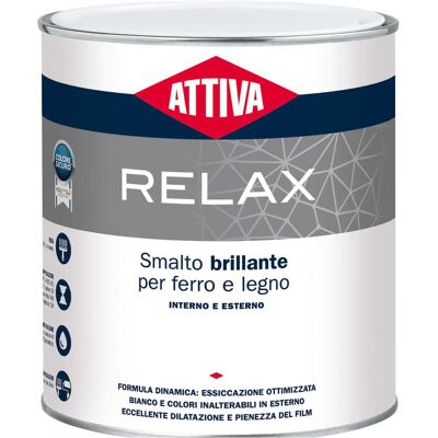 Attiva SMALTO SOLVENTE RELAX 0,75 l BRILLANTE BIANCO ICEBERG ALTO SOLIDO 12-13 m² CON1 l Attiva SMALTO SOLVENTE RELAX 0,75 l BRILLANTE BIANCO ICEBERG ALTO SOLIDO 12-13 m² CON1 l