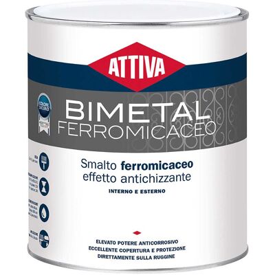 Attiva SMALTO ANTIRUGGINE BIMETAL 2,5l RUGGINE GRANA MEDIA FERROMICACEO 7-8 m² CON1l Attiva SMALTO ANTIRUGGINE BIMETAL 2,5l RUGGINE GRANA MEDIA FERROMICACEO 7-8 m² CON1l