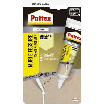 Pattex - Muri&fessure - Bianco -Sigillante siliconico acrilico Pattex - Muri&fessure - Bianco -Sigillante siliconico acrilico