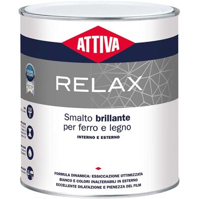 Attiva SMALTO SOLVENTE RELAX 0,75 l BRILLANTE GRIGIO FERRO ALTO SOLIDO 12-13 m² CON1l Attiva SMALTO SOLVENTE RELAX 0,75 l BRILLANTE GRIGIO FERRO ALTO SOLIDO 12-13 m² CON1l