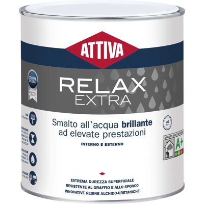 Attiva SMALTO ACQUA RELAX EXTRA 0,75 l BIANCO BRILLANTE URETANICO 12-13 m² CON 1 MANO Attiva SMALTO ACQUA RELAX EXTRA 0,75 l BIANCO BRILLANTE URETANICO 12-13 m² CON 1 MANO