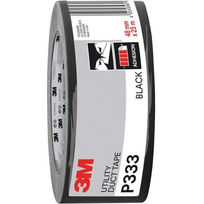 3M NASTRO RIPARAZIONE P333 48mm x 25m NERO ALTA RESISTENZA STRAPPABILE A MANO 3M NASTRO RIPARAZIONE P333 48mm x 25m NERO ALTA RESISTENZA STRAPPABILE A MANO