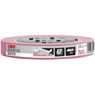 3M NASTRO MASCHERATURA 2072 18 mm x 50 ROSA PER INTERNI SUPERFICI EXTRA DELICATE 3M NASTRO MASCHERATURA 2072 18 mm x 50 ROSA PER INTERNI SUPERFICI EXTRA DELICATE