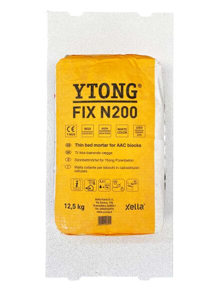 Collante Ytong Fix N200 Per Blocchi Ytong Gasbeton Bianco 12,5 Kg