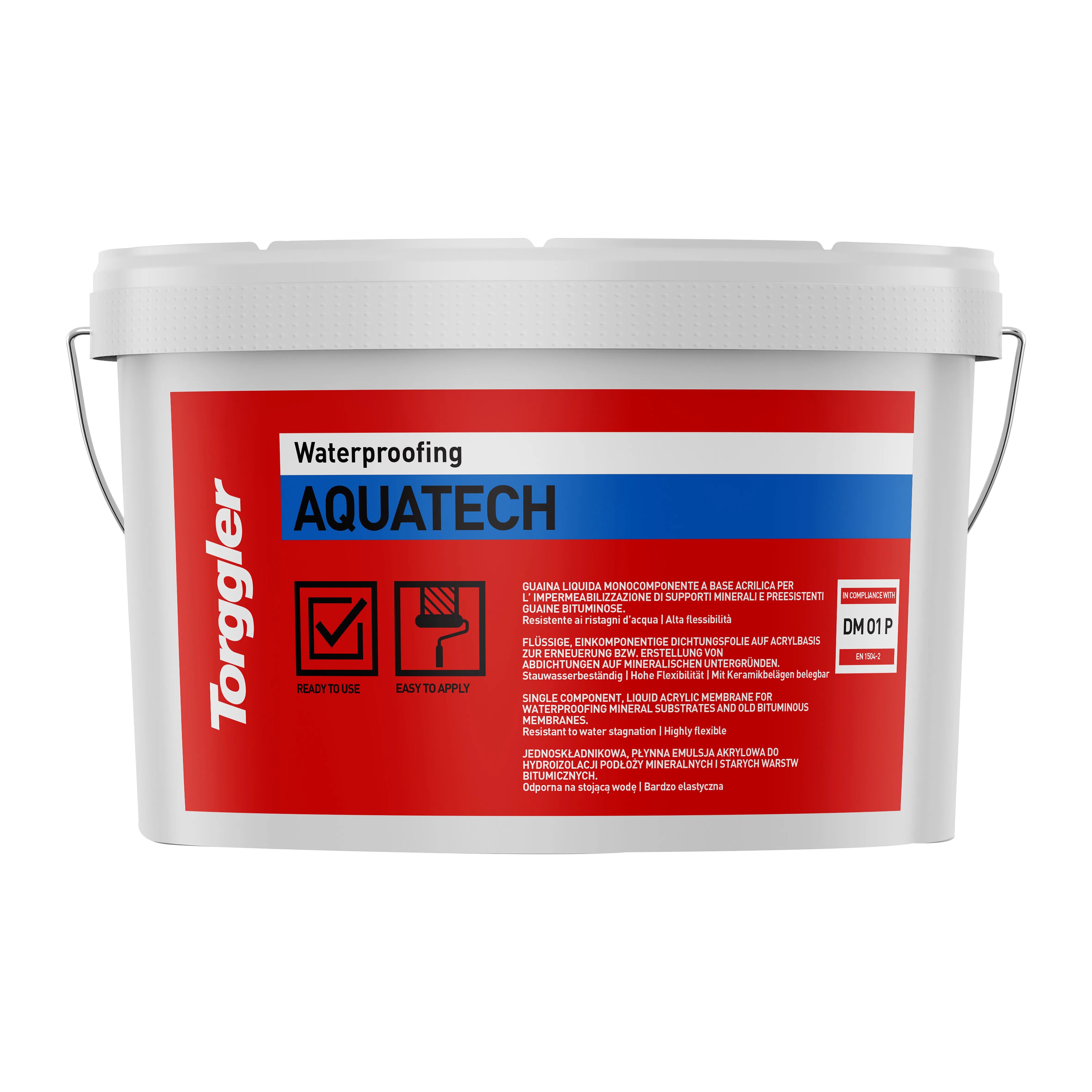 Guaina Liquida Aquatech Torggler 6 Kg Grigia - Flessibile E Resistente Al Ristagno