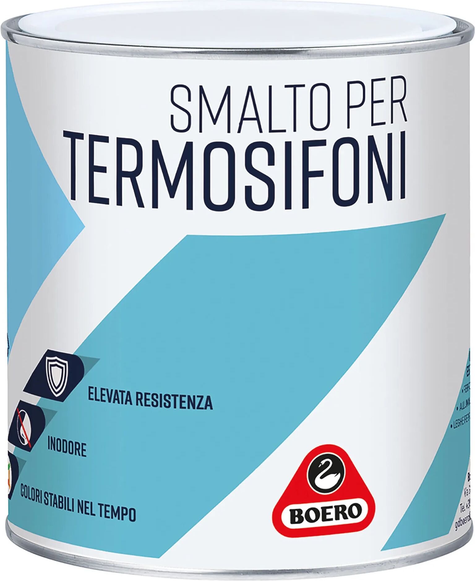 Boero SMALTO ACQUA PER TERMOSIFONI 0,75 l BIANCO GRIGIO PRONTO USO 10-12 m² x 1 l