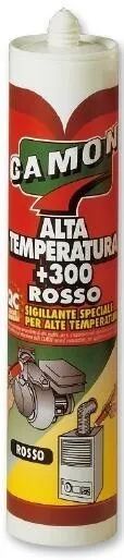Silicone Termoresistente 280 Ml Rosso Alta Temperatura + 300 Cartuccia In Pe + Beccuccio