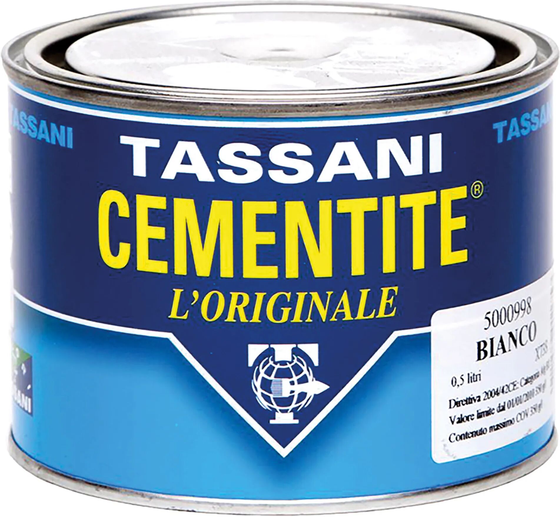 Tassani CEMENTITE BIANCA 0,50 l PER LEGNO METALLO MURATURA 9-10 m² CON 1 l