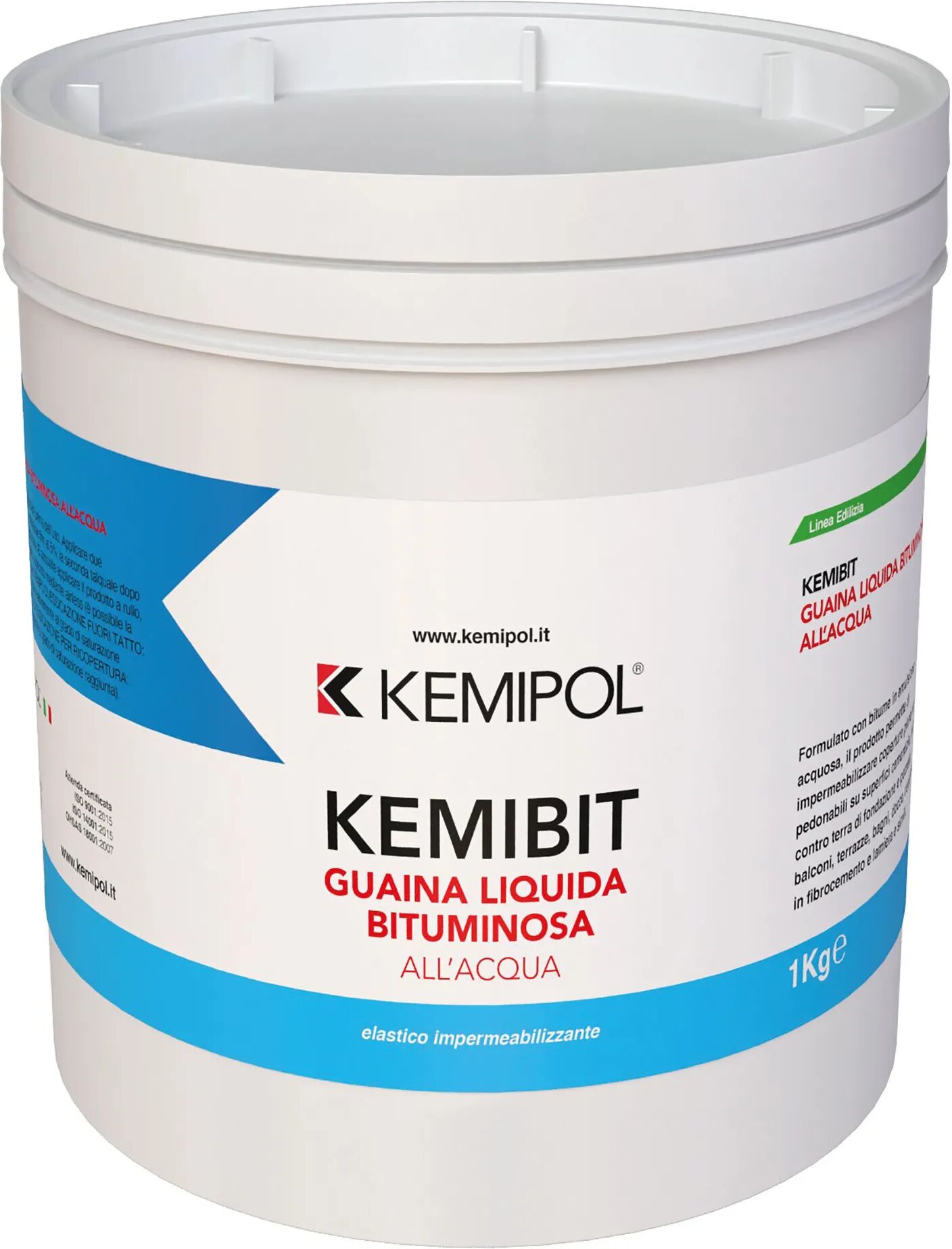 Kemipol GUAINA LIQUIDA BITUMINOSA KEMIBIT 1 kg BASE ACQUA