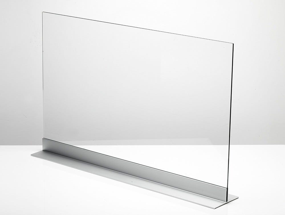 Profilo Alluminio Per Plexiglass O Vetri Per Separazioni E Divisori 300x13x5,1 Cm (Lxpxh) Profilo Alluminio Per Plexiglass O Vetri Per Separazioni E Divisori 300x13x5,1 Cm (Lxpxh)