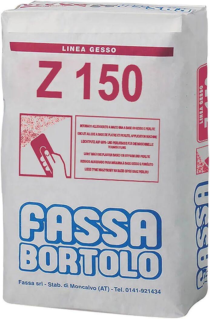 Intonaco Z150 Base Gesso E Perlite 25 Kg Per Interni Su Mattoni