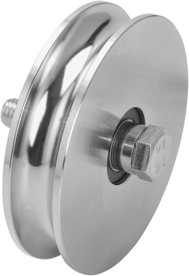 Ruote Cancello 2 Cuscinetti Gola Tonda Ø 120 Mm Portata 430 Kg 6pz Zincate Tubolare Ø 50 Mm Ruote Cancello 2 Cuscinetti Gola Tonda Ø 120 Mm Portata 430 Kg 6pz Zincate Tubolare Ø 50 Mm