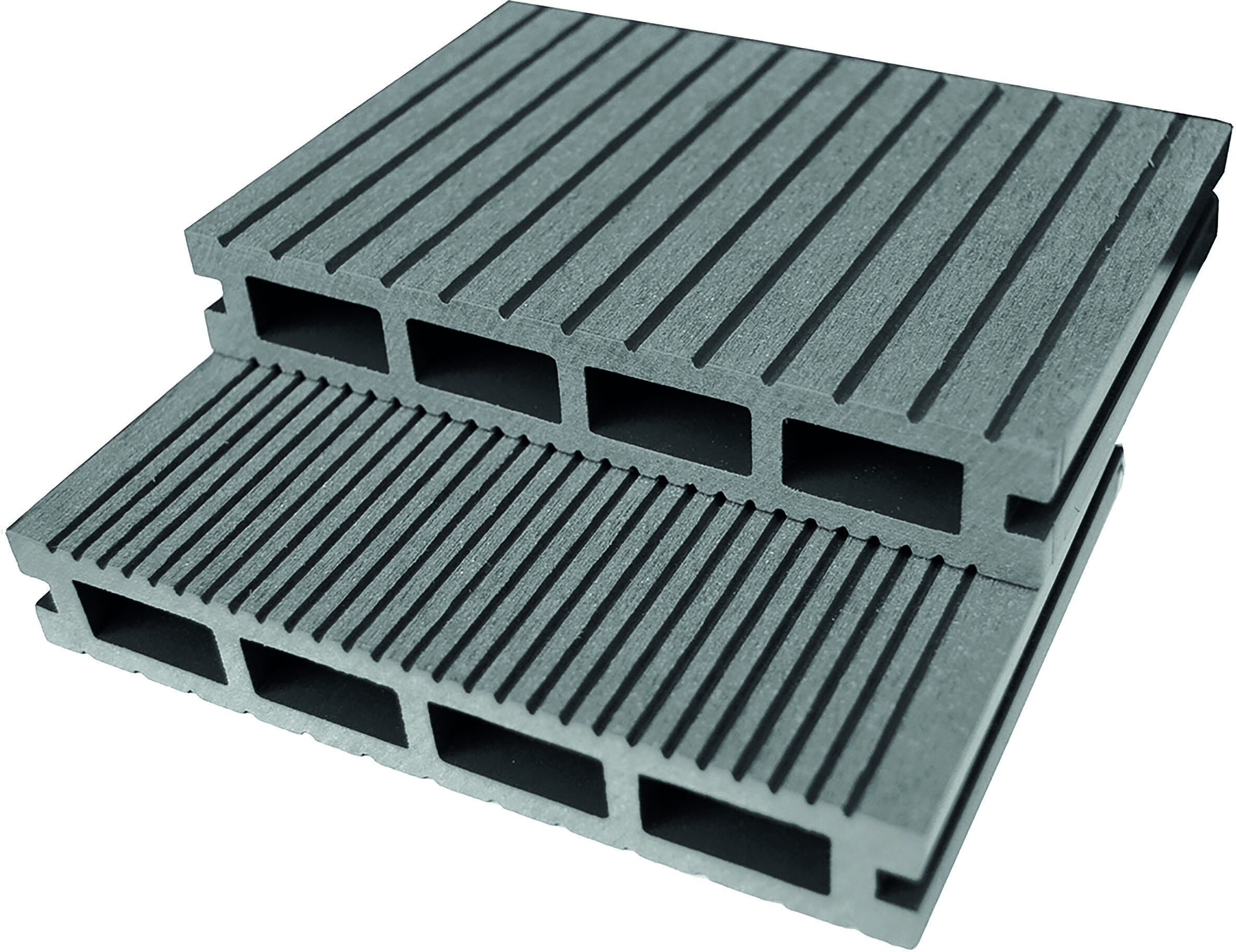 Decking Wpc Antracite 15x2,5x220 Cm Per Esterno Decking Wpc Antracite 15x2,5x220 Cm Per Esterno