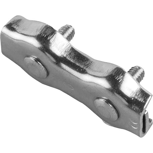 cias morsetto piatto  2 bulloni Ø 6 mm acciaio inox 1 pezzo