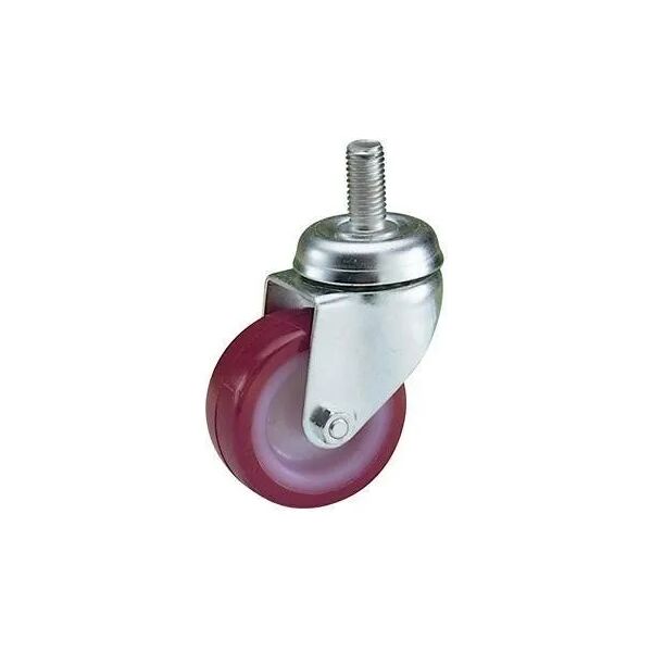 rocarr ruota Ø 60 mm portata 50 kg nylon rosso supporto a perno girevole