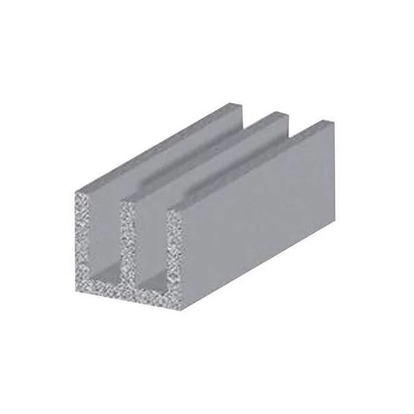 arcansas profilo doppia u alluminio 16x12x1 mm 2 m argento satinato