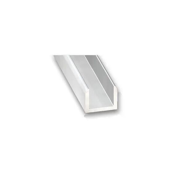 arcansas profilo u alluminio 10x10x1 mm 1 m argento brillante
