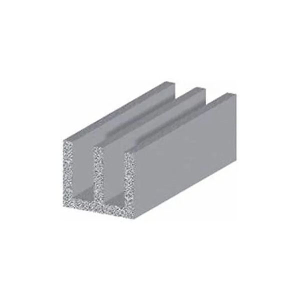 arcansas profilo doppia u alluminio 20x18x1 mm 1 m argento satinato