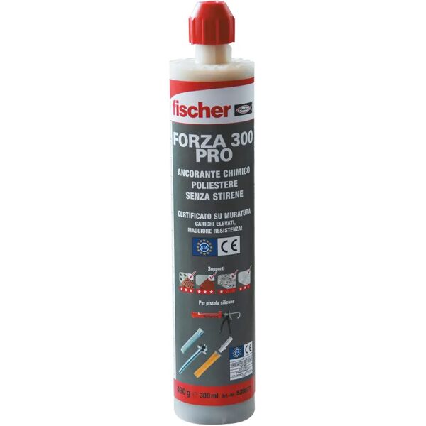 fischer ancorante chimico poliestere  forza pro 300 ml certificato ce 12 pezzi