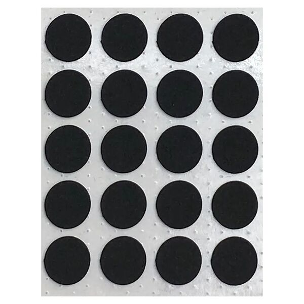 tecnomat paracolpi adesivi tondi Ø 13 mm gomma espansa nera 20 pezzi