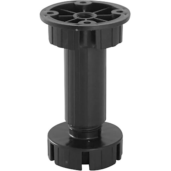 tecnomat piede per cucina regolabile Ø 28 mm altezza 100 mm filetto 10 ma pvc nero