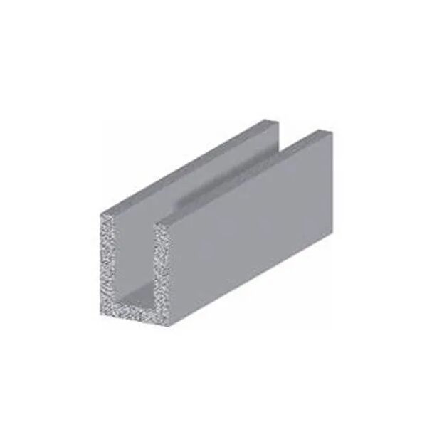arcansas profilo u alluminio 10x10x1 mm 2 m argento satinato