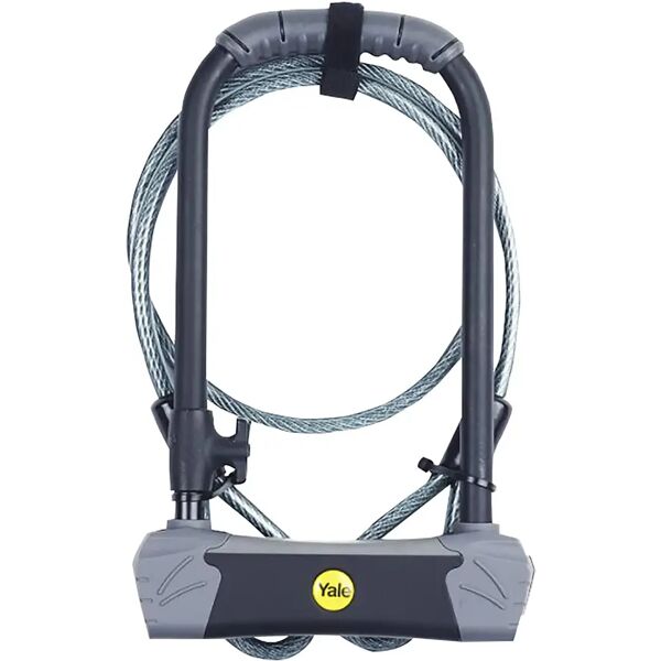 yale arco di sicurezza  per bici e moto lunghezza 230 mm Ø 14 mm con cavo lunghezza 120 cm