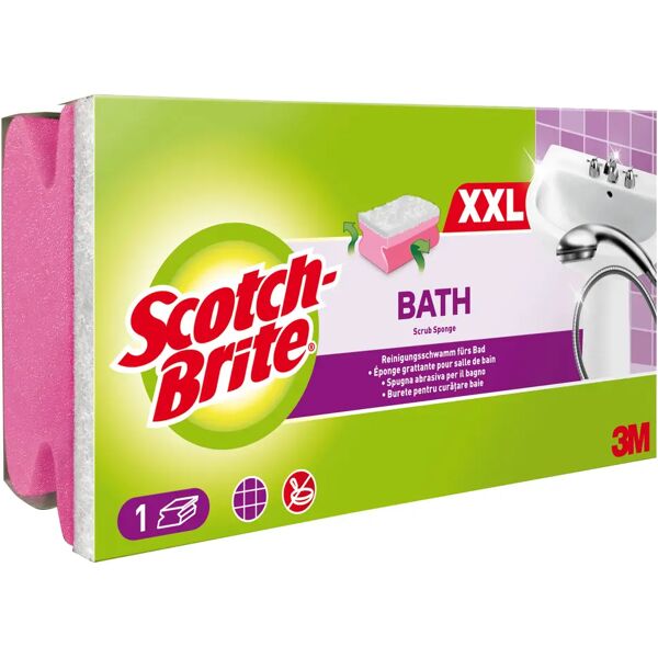 3m spugna scotch brite per bagno xxl antigraffio e salvaunghie  rosa xxl 1 pezzo