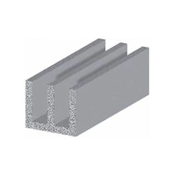 arcansas profilo doppia u alluminio 20x10x1 mm 1 m argento satinato