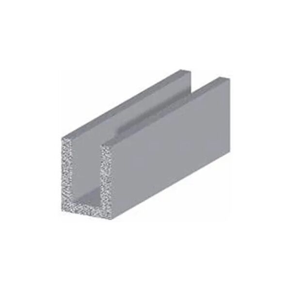 arcansas profilo u alluminio 10x20x1 mm 2 m argento satinato