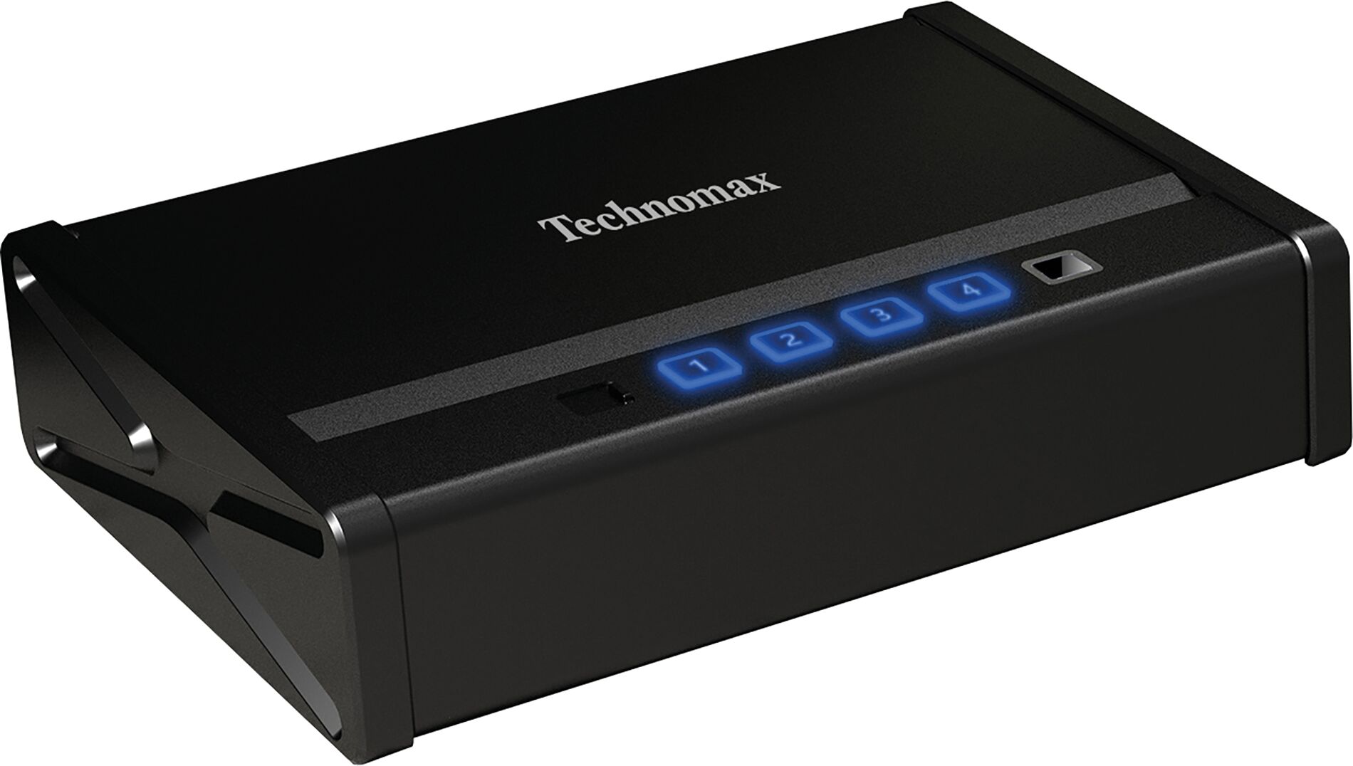 tecnomat portapistola con lettore biometrico digitale 345x83x260 mm (lxhxp) acciaio verniciato