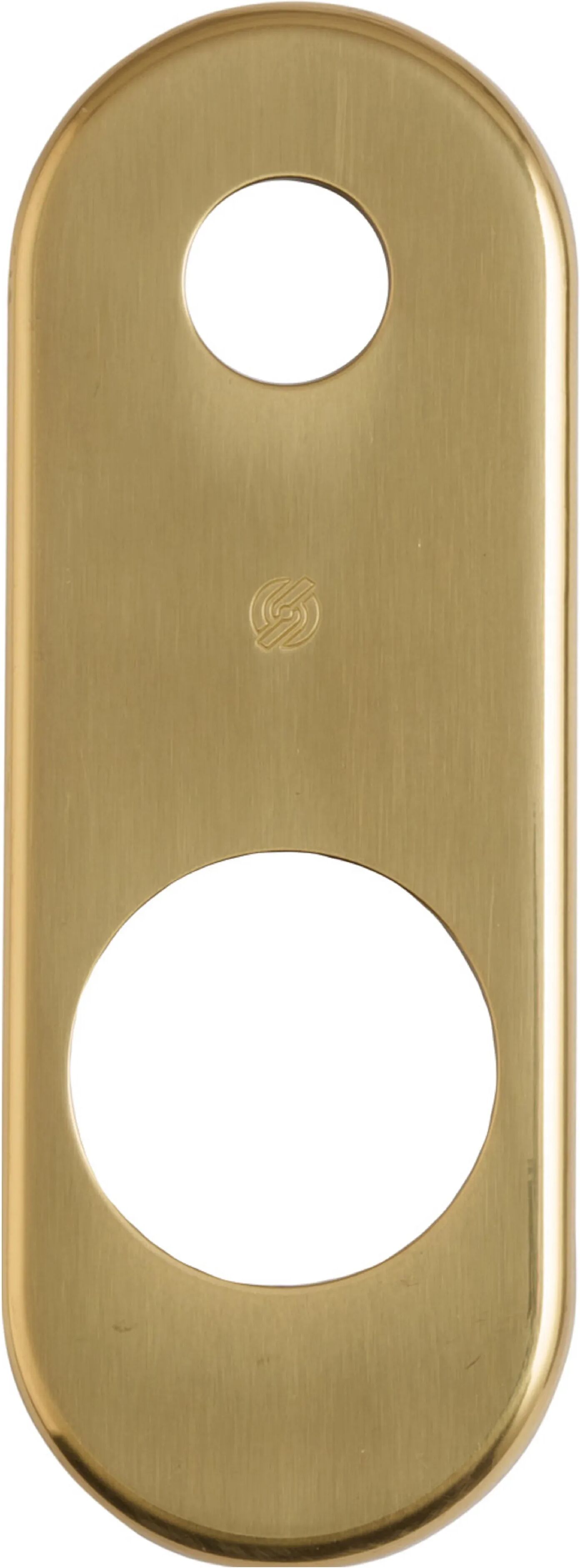 securemme kit placca lunga  universale doppia mappa ottone lucido 170x62mm per porte blindate