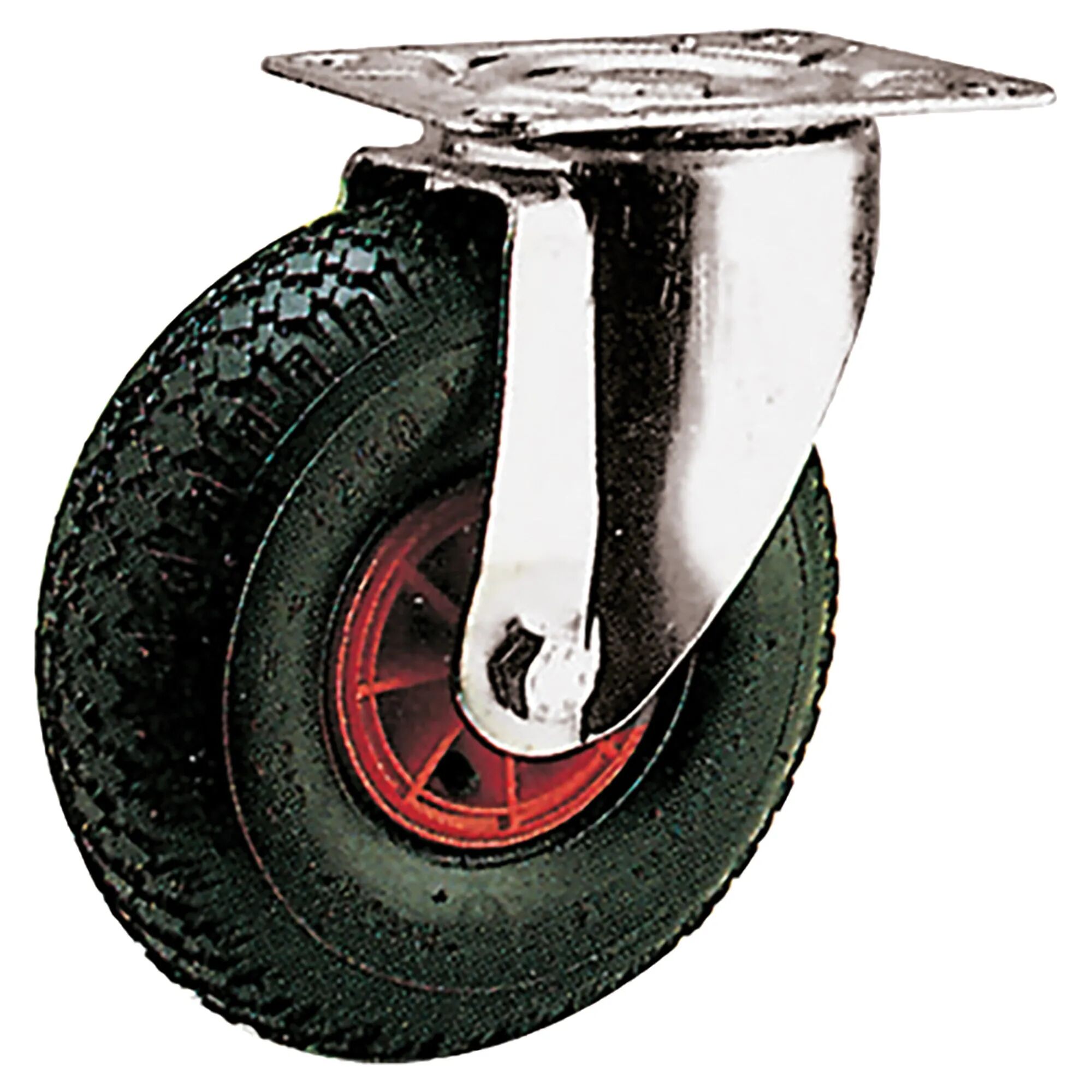 rocarr ruota pneumatica Ø 260 mm portata 180 kg gomma nera supporto a piastra girevole