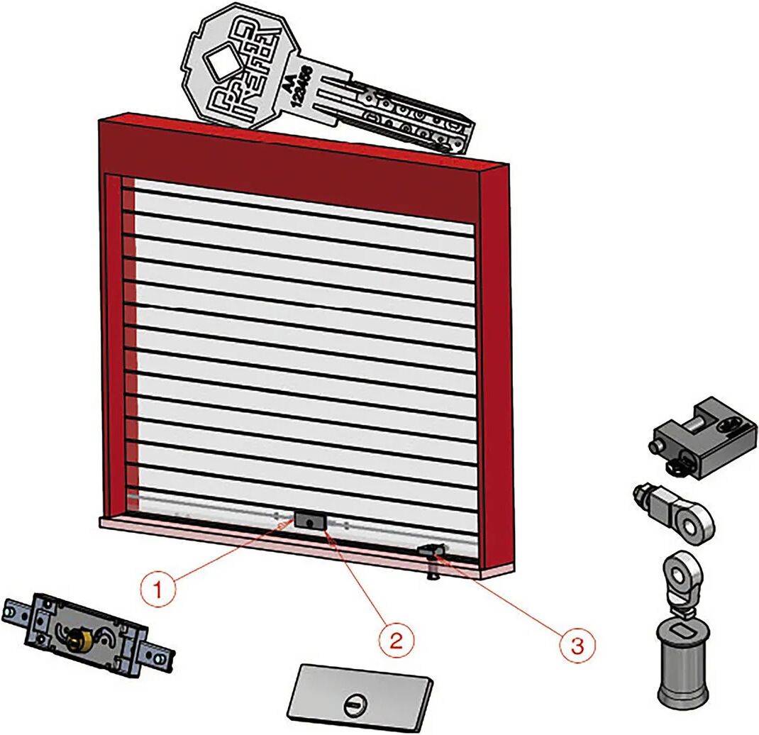 prefer kit sicurezza  per serranda con lucchetto/anelli