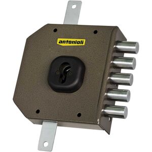 Antonioli SERRATURA APPLICARE TRIPLICE CILINDRO 25 mm E60 mm DESTRA SENZA SCROCCO Antonioli SERRATURA APPLICARE TRIPLICE CILINDRO 25 mm E60 mm DESTRA SENZA SCROCCO