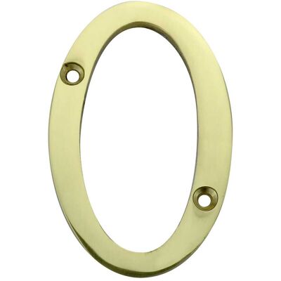 Cottali NUMERO INGLESE ''0'' 75 mm OTTONE LUCIDO VERNICIATO Cottali NUMERO INGLESE ''0'' 75 mm OTTONE LUCIDO VERNICIATO