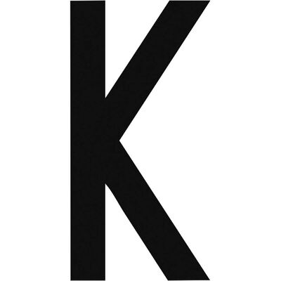 Nuova Algis CARATTERE ADESIVO TARGHE NERO "K" IN PVC H 8 cm Nuova Algis CARATTERE ADESIVO TARGHE NERO "K" IN PVC H 8 cm