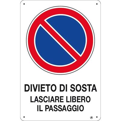 MACHIERALDO - Divieto Di Sosta 20x30 Plastica - 20x30 cm - Plastica - Segnale MACHIERALDO - Divieto Di Sosta 20x30 Plastica - 20x30 cm - Plastica - Segnale