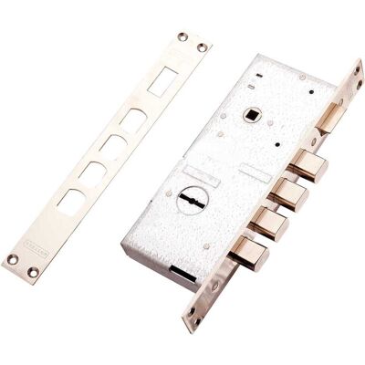 Tecnomat SERRATURA MOTTURA AD INFILARE AMBIDESTRA DOPPIA MAPPA 28 mm E47 mm 4 CATENACCI E SCROCCO Tecnomat SERRATURA MOTTURA AD INFILARE AMBIDESTRA DOPPIA MAPPA 28 mm E47 mm 4 CATENACCI E SCROCCO
