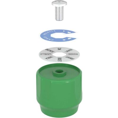 Poletti MANOPOLA RICAMBIO PER COLLETTORI VERDE CON VITE E PLACCHETTE 2 PEZZI PER REF. 12102835 Poletti MANOPOLA RICAMBIO PER COLLETTORI VERDE CON VITE E PLACCHETTE 2 PEZZI PER REF. 12102835