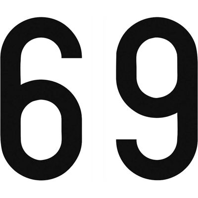 Nuova Algis CARATTERE ADESIVO TARGHE NERO "6/9" IN PVC H 8 cm Nuova Algis CARATTERE ADESIVO TARGHE NERO "6/9" IN PVC H 8 cm