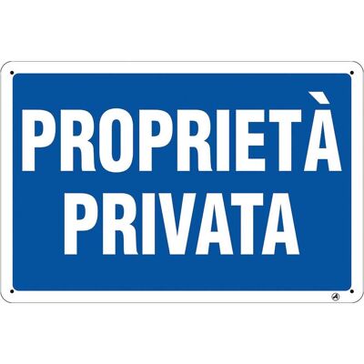 Nuova Algis TARGA PROPRIETA' PRIVATA IN ALLUMINIO 30x20 cm Nuova Algis TARGA PROPRIETA' PRIVATA IN ALLUMINIO 30x20 cm