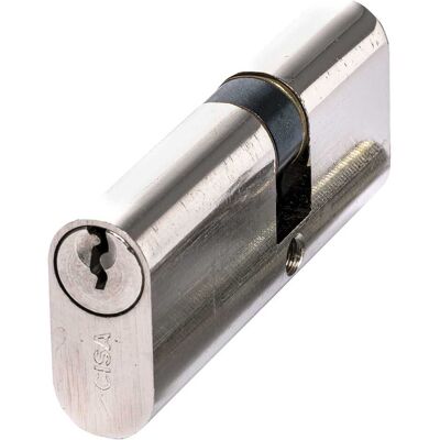 Cisa Modello N08210-12-0 Cilindro Ovale in Ottone Nichelato - Accessorio di Serratura Cisa Modello N08210-12-0 Cilindro Ovale in Ottone Nichelato - Accessorio di Serratura