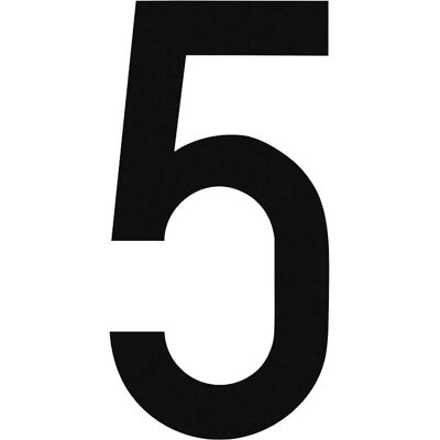 Nuova Algis CARATTERE ADESIVO TARGHE NERO "5" IN PVC H 8 cm Nuova Algis CARATTERE ADESIVO TARGHE NERO "5" IN PVC H 8 cm