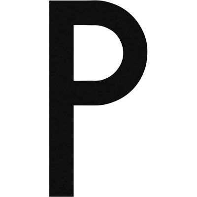 Nuova Algis CARATTERE ADESIVO TARGHE NERO "P" IN PVC H 8 cm Nuova Algis CARATTERE ADESIVO TARGHE NERO "P" IN PVC H 8 cm