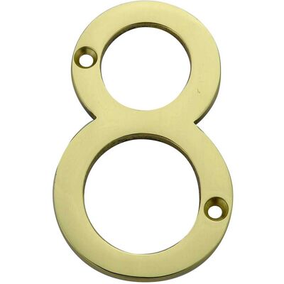 Cottali NUMERO INGLESE ''8'' 75 mm OTTONE LUCIDO VERNICIATO Cottali NUMERO INGLESE ''8'' 75 mm OTTONE LUCIDO VERNICIATO