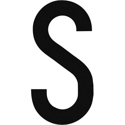 Nuova Algis CARATTERE ADESIVO TARGHE NERO "S" IN PVC H 8 cm Nuova Algis CARATTERE ADESIVO TARGHE NERO "S" IN PVC H 8 cm